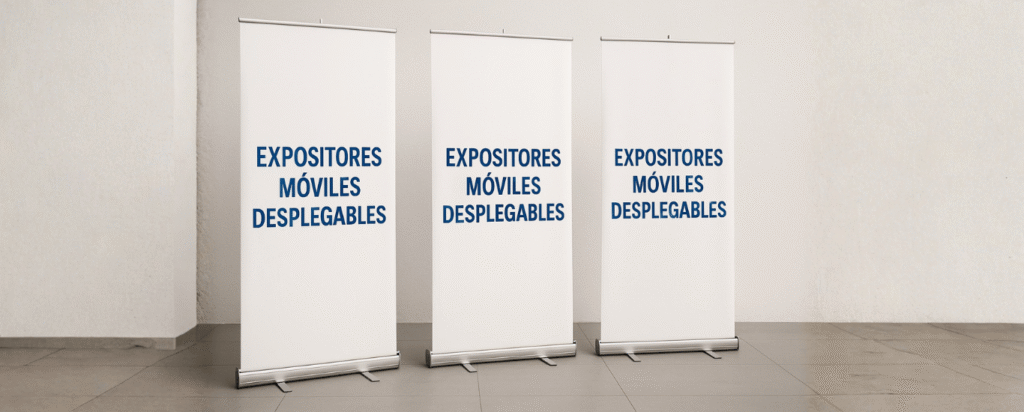 Expositores móviles desplegables para tu marca: la solución práctica para destacar en eventos y puntos de venta