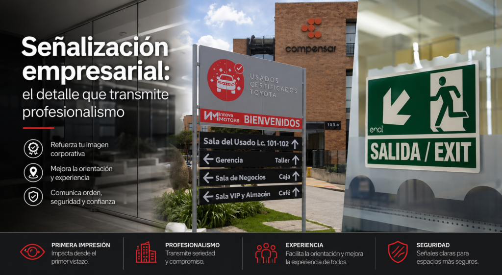 Señalización empresarial: el detalle que transmite profesionalismo